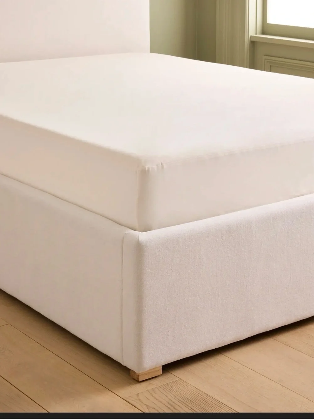 Quince Natural/Cream Full Size Mattress Protector